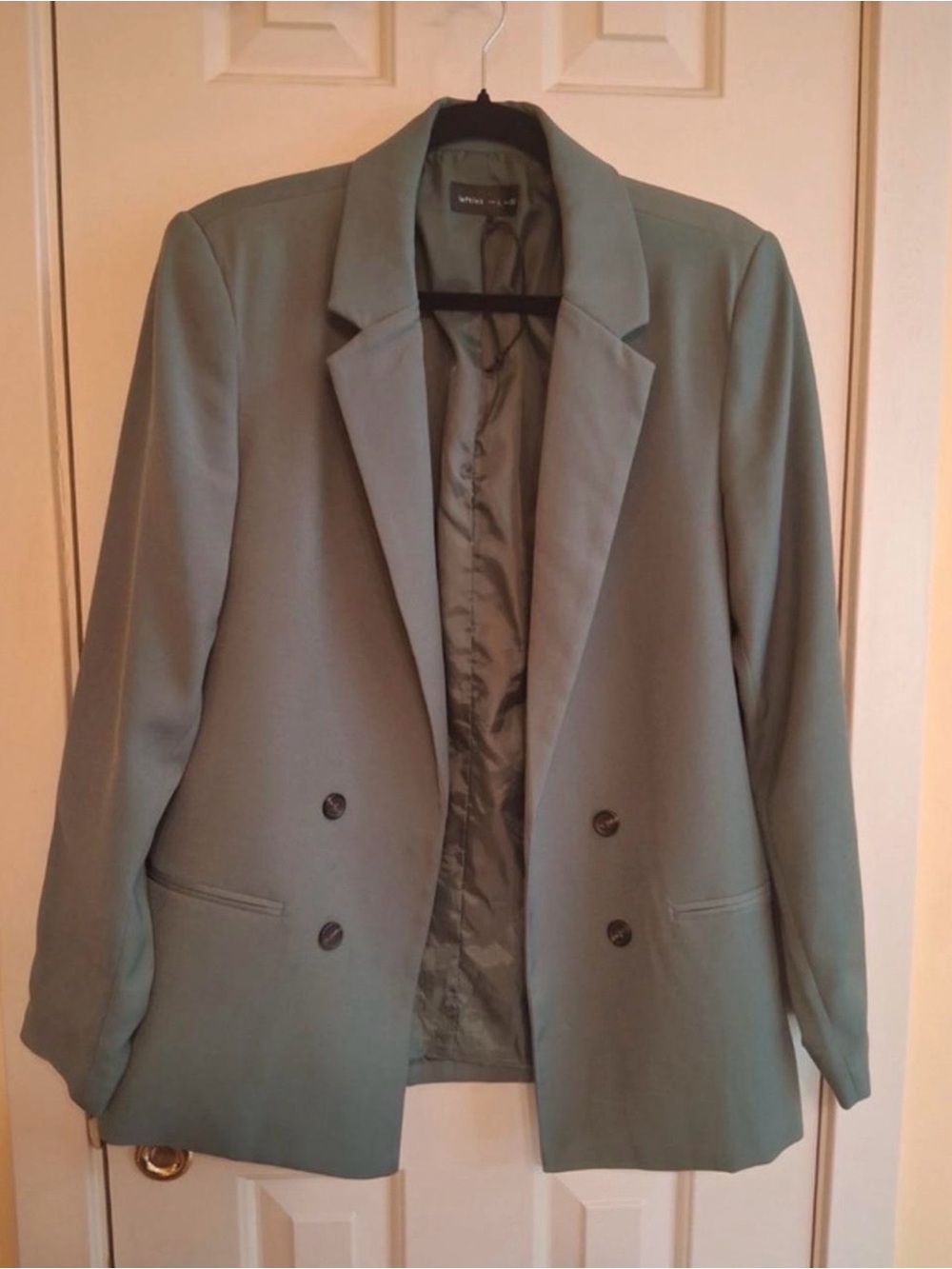 Double-Breasted Olive Blazer for Women